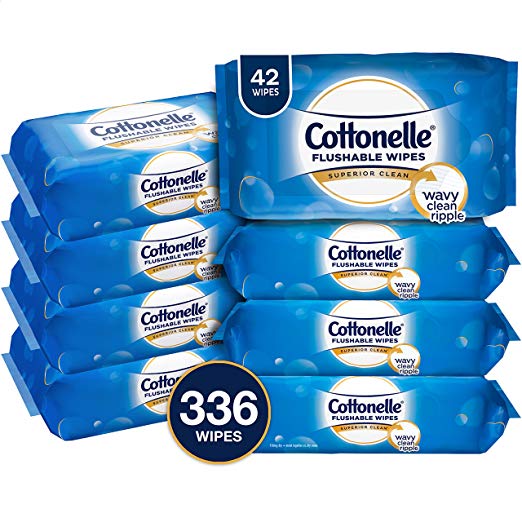 336-Ct Cottonelle FreshCare Flushable Wipes (Alcohol Free)
