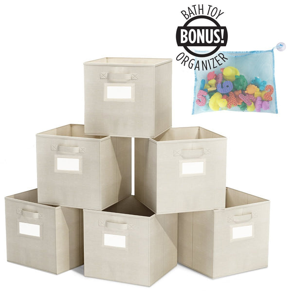 6 foldable cube storage bins