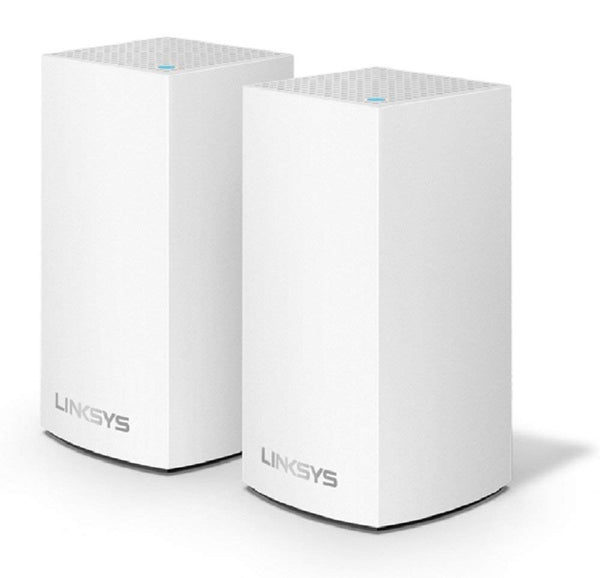 Paquete de 2 sistemas de malla inteligente WiFi para todo el hogar Linksys Velop AC1300 de doble banda