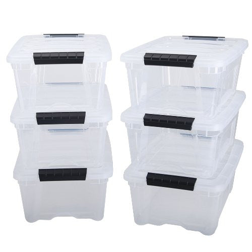 Pack of 6 IRIS stack & pull boxes