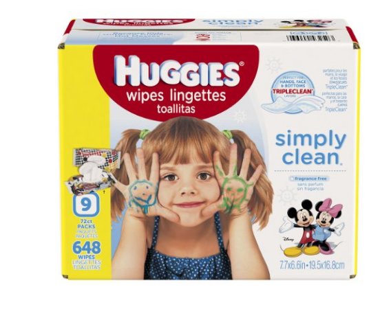 Pack of 648 HUGGIES baby wipes