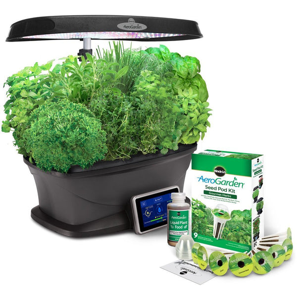 Miracle-Gro AeroGarden Bounty con kit de cápsulas de semillas de hierbas gourmet