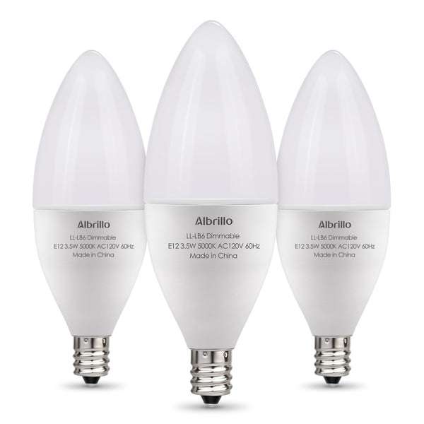 Pack de 3 bombillas candelabro LED regulables