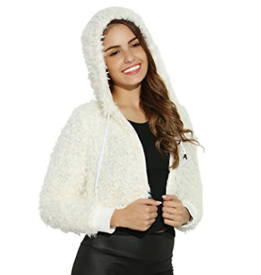 Women’s Faux Lamb Wool Hoodie Jacket
