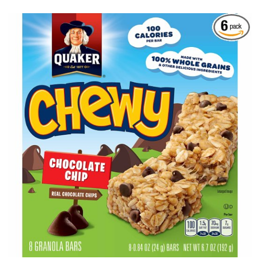 48 barras de granola masticables Quaker
