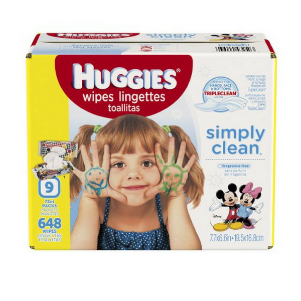 648 HUGGIES Simply Clean Baby Wipes