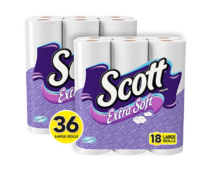 36 large rolls of Scott Extra Soft toilet paper