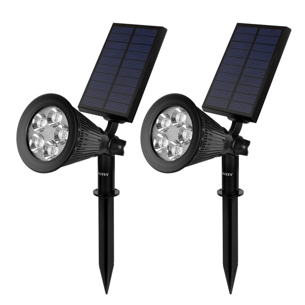 2 luces LED solares