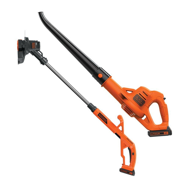 BLACK+DECKER LCC221 20V MAX Lithium String Trimmer/Edger Plus Sweeper Combo