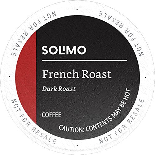 Café Solimo K-Cup de 100 ct, tostado claro, medio u oscuro (varios sabores)