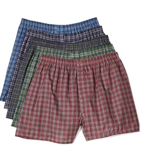 Pack of 5 Fruit of the Loom assorted boxers