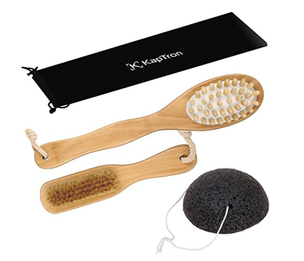 Juego de brochas para el cuerpo de 3 piezas.