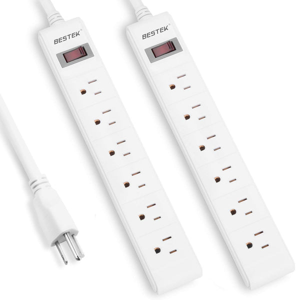 2 Pack 6 Outlet Surge Protectors
