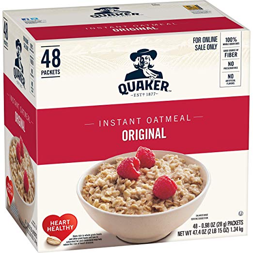 48-Count Quaker Instant Oatmeal (Original)