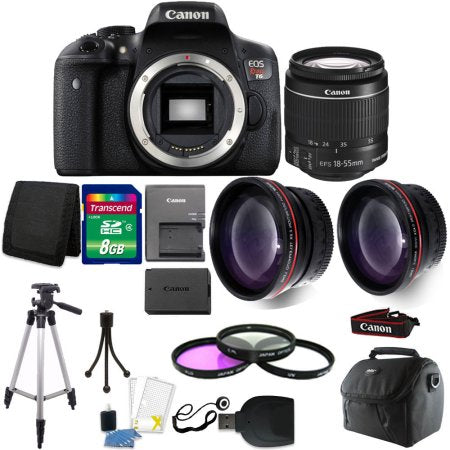 Canon EOS Rebel Camera w/ EF-S 18-55mm IS II Lens Kit + Top Accessory Kit