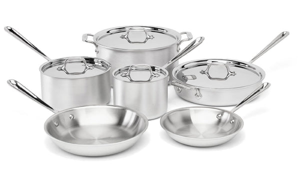 All-Clad 10 piece stainless steel cookware set