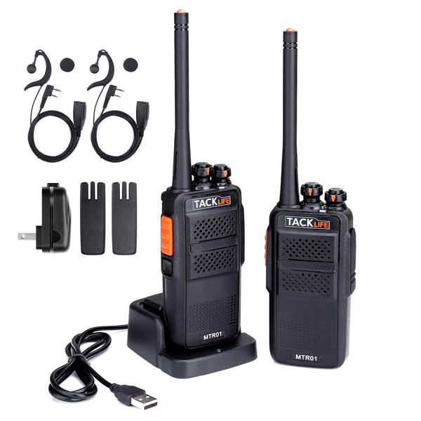 Juego de 2 radios bidireccionales avanzadas de largo alcance con batería recargable