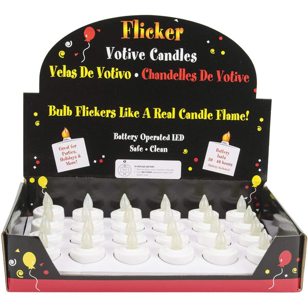 Darice Led Votive Candles - White - Flicker