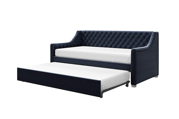 Ambrosia Diamond Tufted Upholstered Design Daybed and Trundle Set