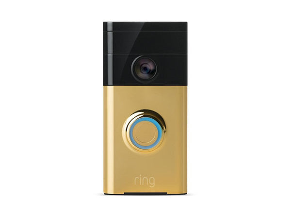 Timbre con vídeo inteligente Ring Wi-Fi (latón pulido)