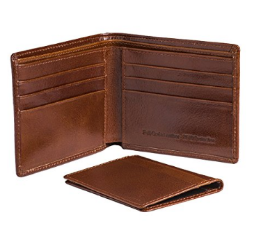 Cartera de piel de 2 piezas para hombre.