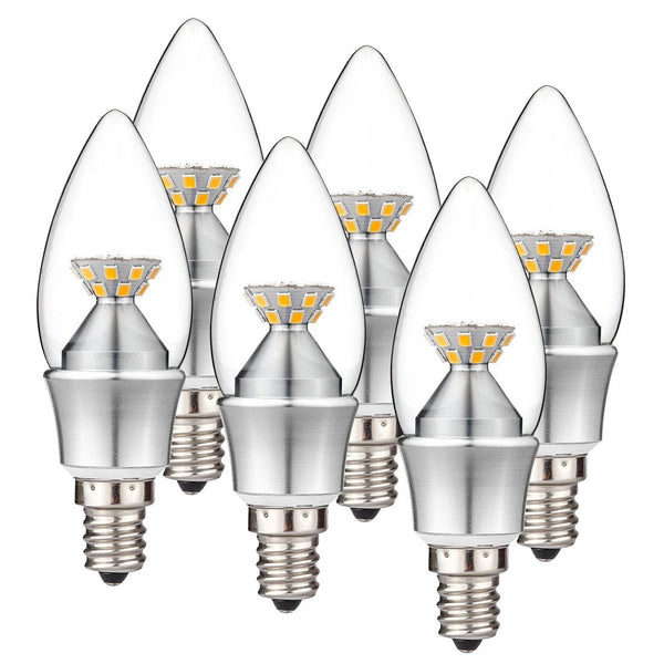 Pack of 6 LED Candelabra Bulbs