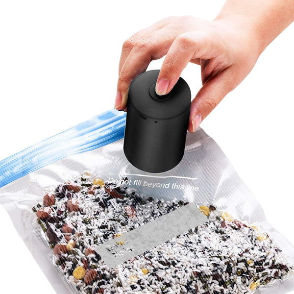 Sellador al vacío inalámbrico portátil automático, ahorro de alimentos con 5 bolsas