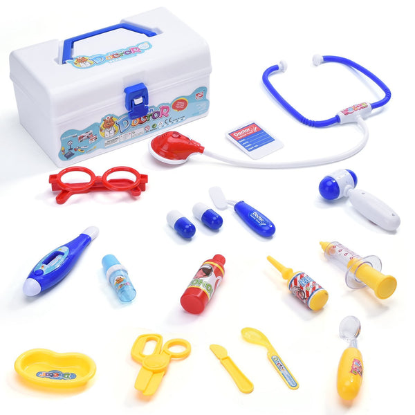 18 piece doctor playset with electronic stethoscope
