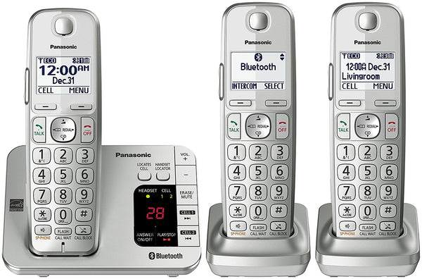 Panasonic 3 Handset Cordless Phone With Answering Machine
