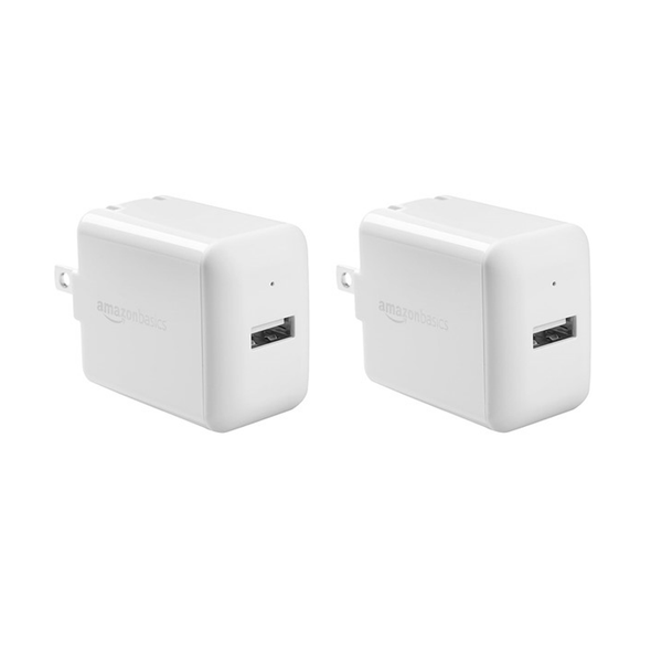 2-Pack Apple MFi Certified 12w USB-A Wall Charger