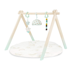 B. Toys B. Baby Wooden Starry Sky Play Gym - 3 juguetes sensoriales colgantes - Algodón orgánico y madera natural