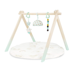 B. Toys B. Baby Wooden Starry Sky Play Gym- 3 Hanging Sensory Toys- Organic Cotton & Natural Wood