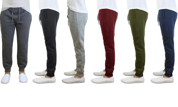 Men's Slim-Fit Fleece Jogger Sweatpants (2-Pack)