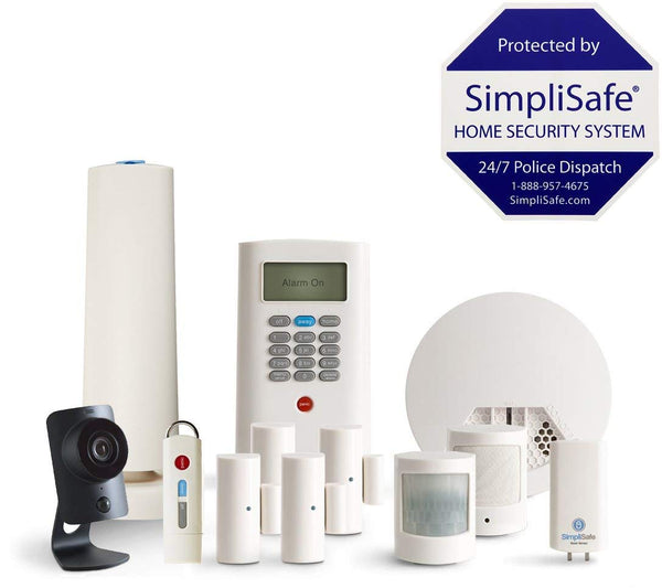 Sistema de seguridad para el hogar SimpliSafe de 12 piezas con cámara HD y detector de humo