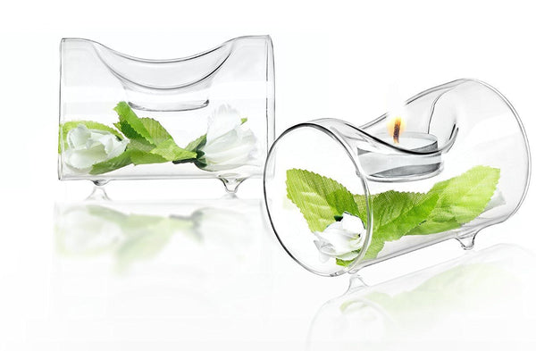 Set of 2 single candle holders