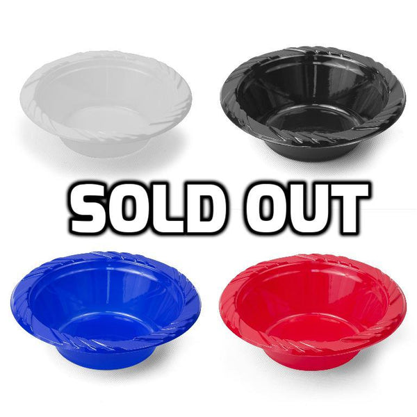 Pack of 125 plastic bowls