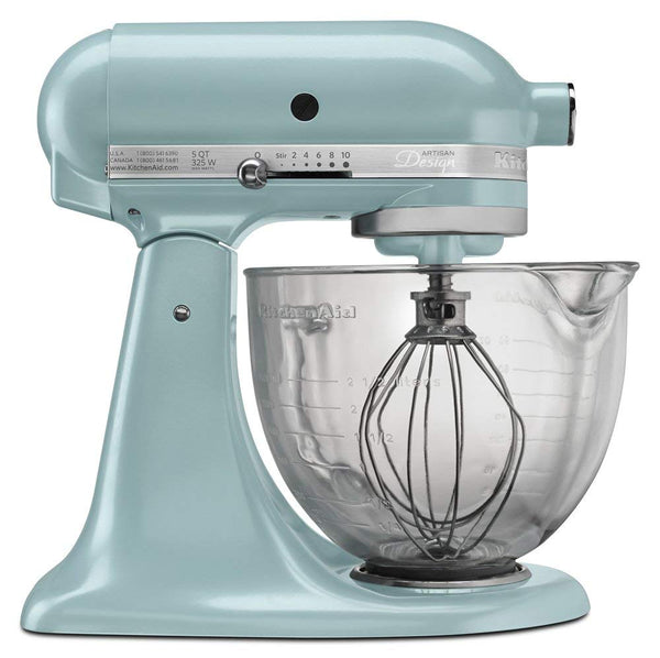 KitchenAid de 5 cuartos. Serie de diseño artesanal con cuenco de cristal