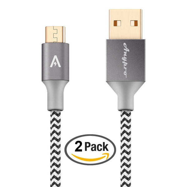 Pack of 2 braided 2.0 Micro-USB to USB cables