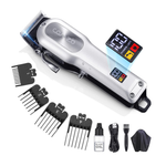 Kit de cortapelos eléctrico recargable con hoja de acero al carbono, pantalla LED y batería de 5 horas