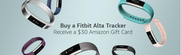 Compra un Fitbit Alta Tracker y obtén una tarjeta de regalo de Amazon de $30