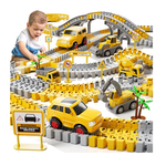 236-Piece STEM Construction Building Toy Set with 6 Trucks