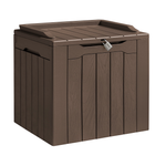 Caja para terraza exterior de resina Homall de 31 galones con asiento, resistente a la intemperie