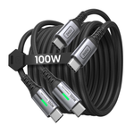 Paquete de 2 cables de carga rápida tipo C a C de 6.6 pies y 100 W