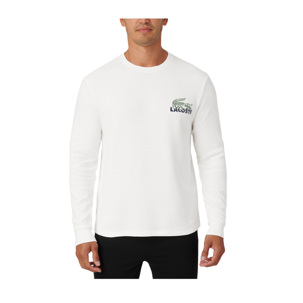Men's Lacoste Large Croc Thermal Waffle Sleep Shirt