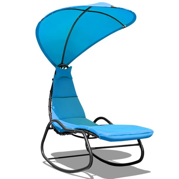 Hanging Chaise Lounge Swing Canopy Thick Cushion Chair (3 Colors)