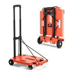 265 Lb Heavy Duty Foldable Hand Truck with Extendable Base and Telescoping Handle for Travel and Home Use