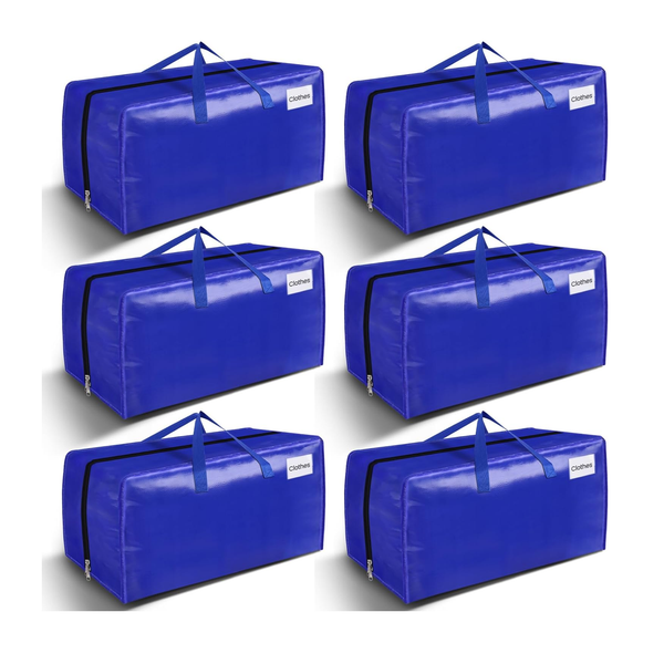 Paquete de 6 bolsas para mudanzas resistentes BlissTotes de 93 L