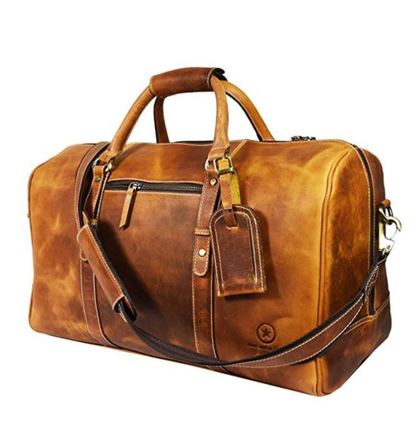 Save Big on Genuine Leather Premium Duffle Bags by Aaron Leather