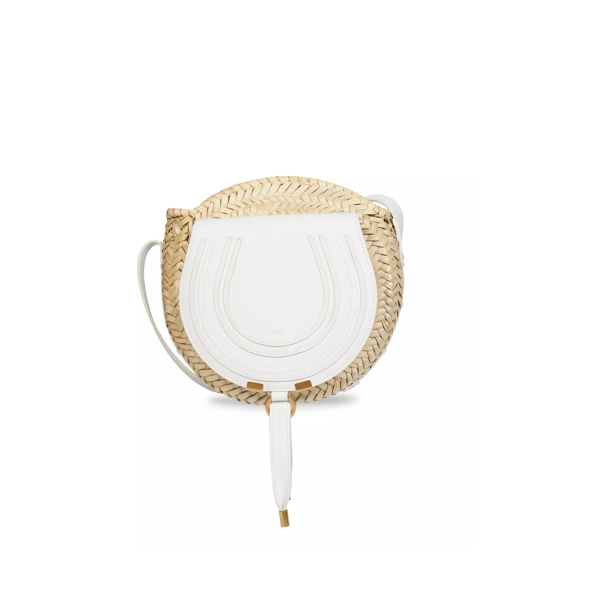 Chloé Marcie Raffia Saddle Bag