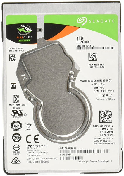 Disco duro interno Seagate Firecuda Gaming de 2,5" de 1 TB